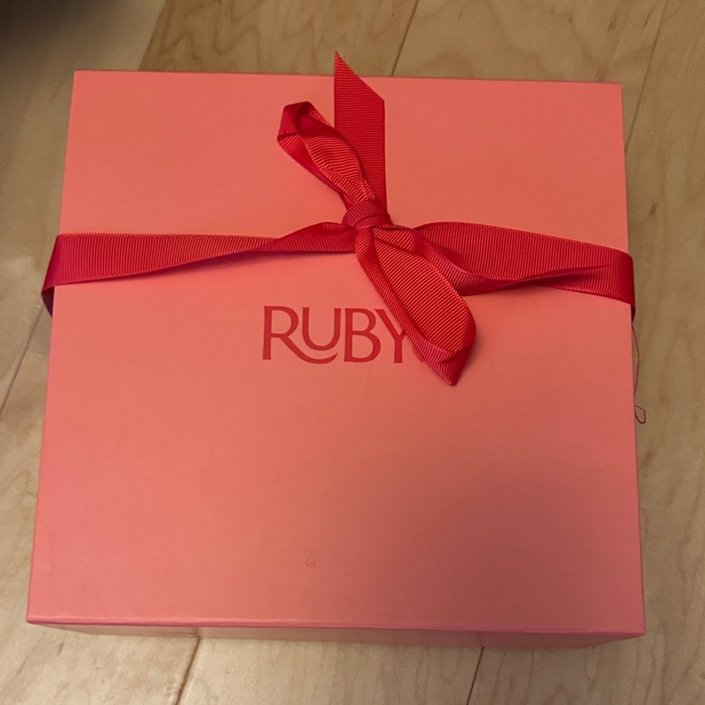 Ruby First Period Gift Box with Red Ribbon
